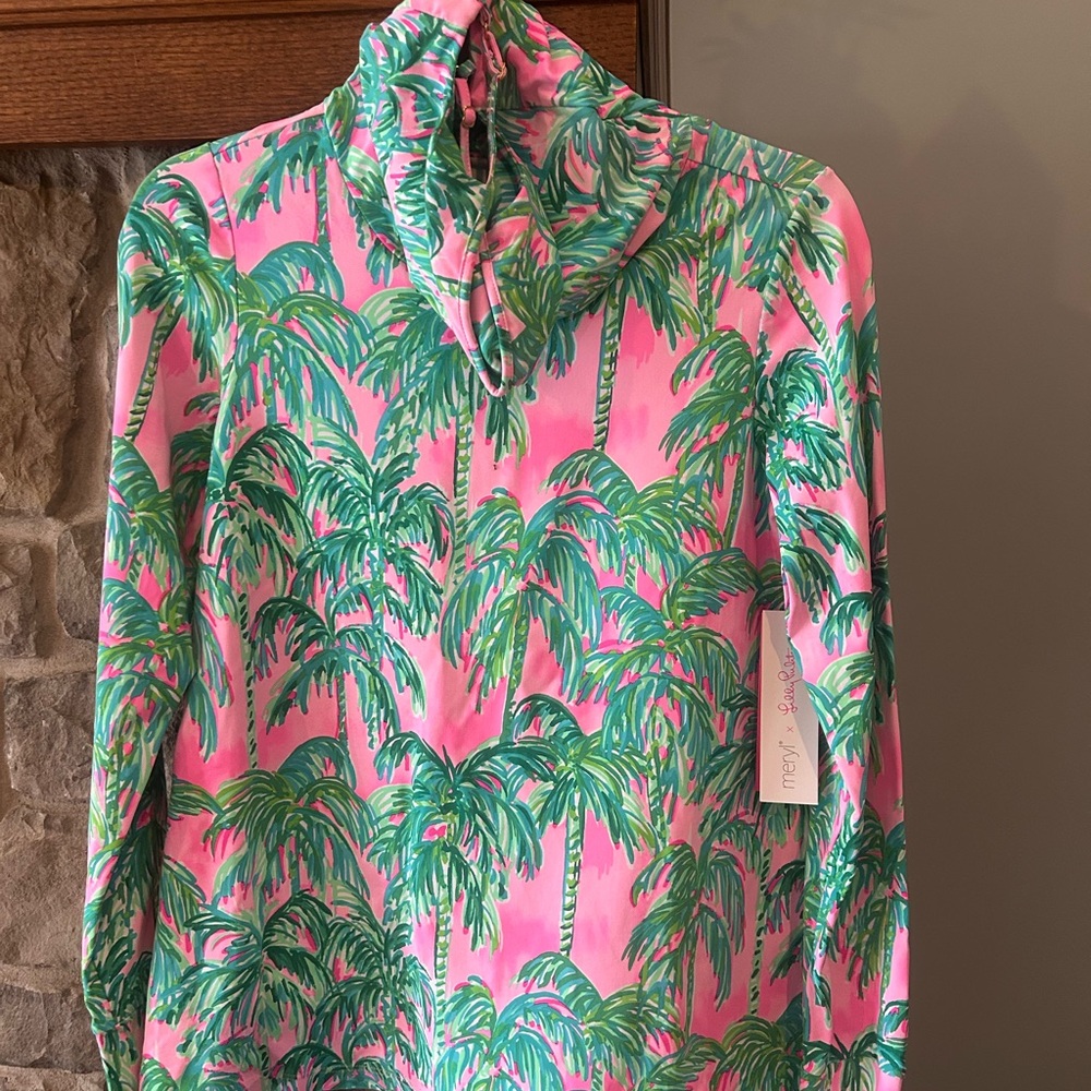 Lilly Pulitzer Tropical Pink and Green Top